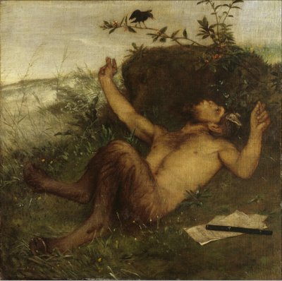 ブラックバードに牧神を口笛で吹く 作： Arnold Böcklin